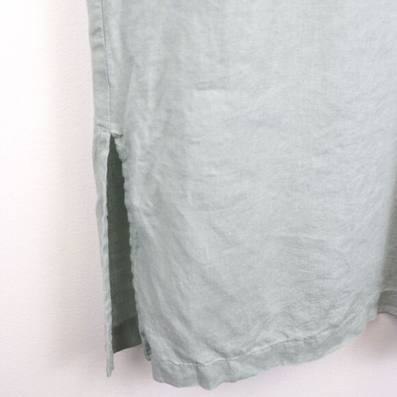 Nau Hera Dress II Mint Blue 100% Hemp Maxi Sundress Side Slit Pockets Medium - Picture 4 of 10